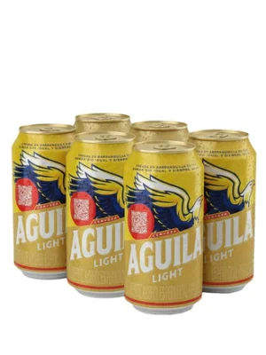 6 Pack Cerveza Aguila Light Laton – 473cc