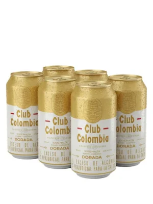 6 Pack Cerveza Club Colombia Dorada Laton – 473cc